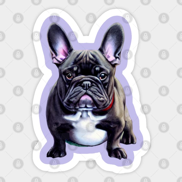 Fluffy Blue French Bulldog Feeling Cute Bulldog Puppy Sticker by Mochabonk